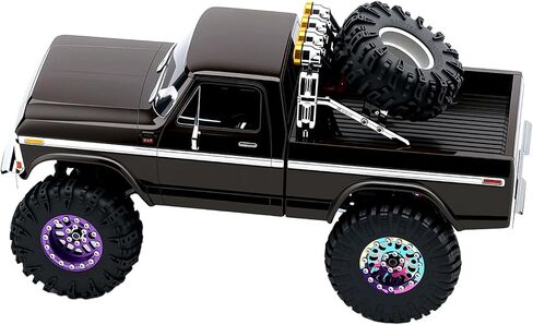 Aluminum Roll Bar with 4 LED Light Bar Roof Lamp Set for 1/18 TRX4M F-150 High Trail Crawler Truck,Chrome in Saudi Arabia