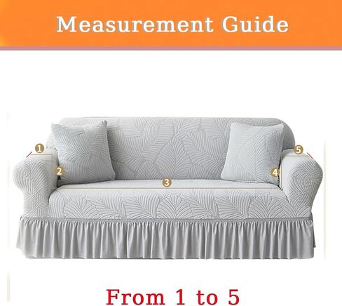 KAIJIE 2-Seater Sofa Cover,Pleated Skirt Decoration,Thick Polyester Fiber high Elasticity Fabric, Jacquard Pattern Designs Icesilk Skirt Chair Cover in Saudi Arabia
