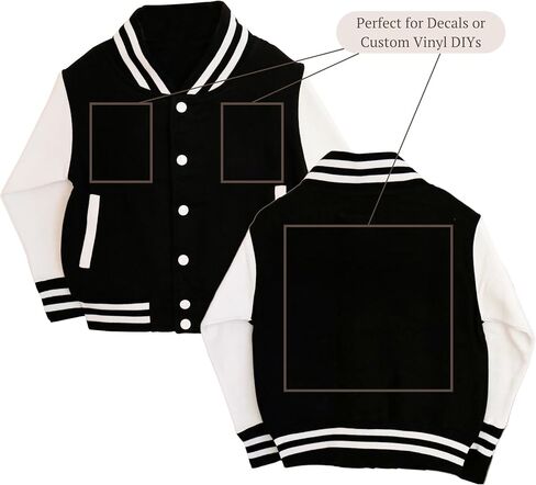 MODPARTY Kids Varsity Jacket – Black & White Letterman Coat for Boys or Girls | Custom Youth Outerwear for School or Events in Saudi Arabia