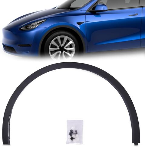 KARPAL Front Wheel Arch Fender Flare Molding Trim Compatible with 2020-2024 Tesla Model Y, Driver Side, Replacement 1494185-00-B 1494161-00-B in Saudi Arabia