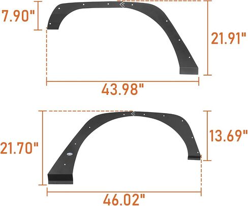 HOOKE ROAD JK Fender FLARE DELETE REMOVAL KIT FOR 2007-2018 JEEP WRANGLER JK & JKU UNLIMITED 2 أو 4 DOORS ، COVER LINER LINER LEAT in Kuwait