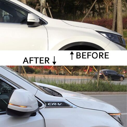 for Honda CRV 2017-2022 2Pcs ABS Chromed Air Vent Hood Intake Fender Trim Side Wing Fender Emblem Badge Decoration Cover Trim for Honda CRV 2017 2018 2019 2020 2021 2022 in Saudi Arabia
