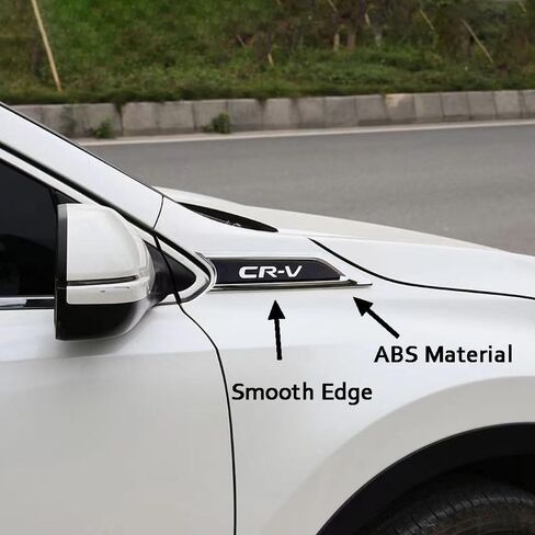 for Honda CRV 2017-2022 2Pcs ABS Chromed Air Vent Hood Intake Fender Trim Side Wing Fender Emblem Badge Decoration Cover Trim for Honda CRV 2017 2018 2019 2020 2021 2022 in Saudi Arabia
