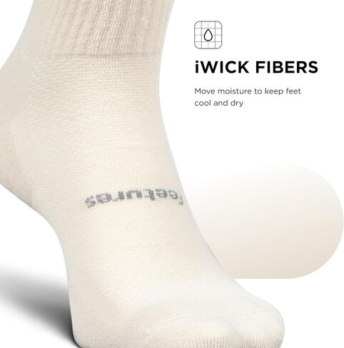 Feetures High Performance Max Cushion Classic Crew Sock for Women & Men - Moisture-Wicking Athletic Socks in Saudi Arabia
