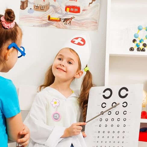 iplusmile Retractable Nurse Watch for Nurses Doctors, Portable Lapel Watch Clip-on Hanging Nurse Watches Cute Silicone Cover in Saudi Arabia