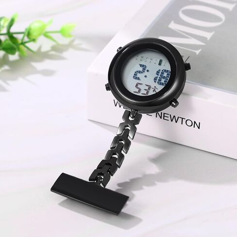 Avaner Nurse Fob Digital Watches: Pin-On Brooch Lapel Watching Pocket Watch for Decords Fansers in Saudi Arabia