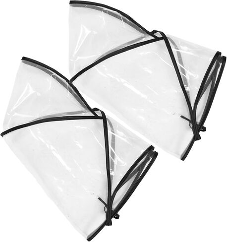 homoyoyo 2pcs قشور المطر قشرة بلاستيكية أنيقة للنساء من المطر والوزن الخفيف للأنشطة في الهواء الطلق شفافة in Saudi Arabia