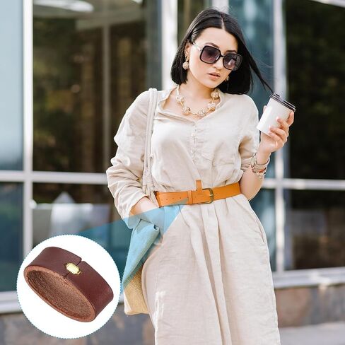حارس حلقة جلدية ، 2 حزمة حزمة حلقات حزام حزام حلقات حلقات أحزمة الاستبدال بديل لـ 1.5 "(38 مم)/1.6" (40 مم) أحزمة/أحزمة ، حمراء بنية in Saudi Arabia
