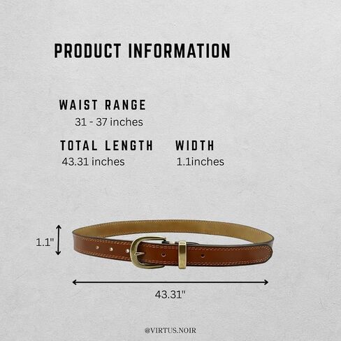 Men and Women’s Belt,Reversible Belt Adjustable For Gift Unisex 1.25"-Cut For Fit in Saudi Arabia
