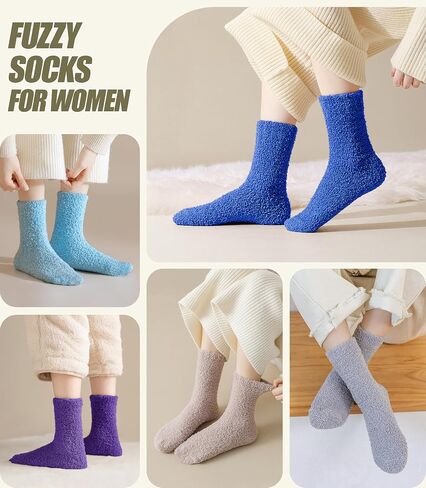 Fuzzy Socks for Women Fluffy Winter Slipper Soft Cozy Warm Plush Fleece Home Sleeping Gifts Socks in Saudi Arabia