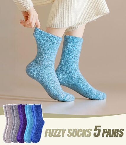 Fuzzy Socks for Women Fluffy Winter Slipper Soft Cozy Warm Plush Fleece Home Sleeping Gifts Socks in Saudi Arabia