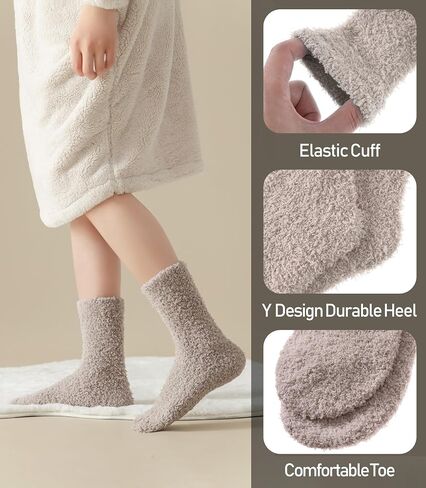 Fuzzy Socks for Women Fluffy Winter Slipper Soft Cozy Warm Plush Fleece Home Sleeping Gifts Socks in Saudi Arabia