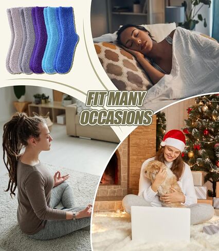 Fuzzy Socks for Women Fluffy Winter Slipper Soft Cozy Warm Plush Fleece Home Sleeping Gifts Socks in Saudi Arabia