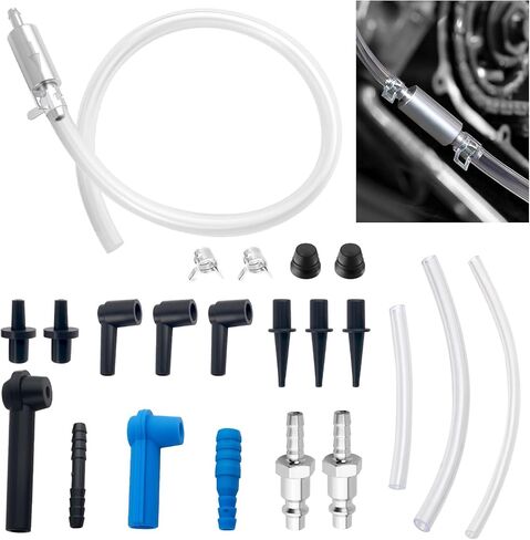 One Man Brake Bleeder Kit,Upgraded Brake Fluid Bleeder Kit with Brakes Bleeders Hose One Way Check Valve/Connector/Cap/Hose,Practical Ones Way Check Valve Brakes Bleeders Kits in Saudi Arabia