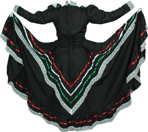 Mexican Traditional Jalisco Dress Vestido Tipico Mexicano Women Size (Women L, Blue) in Saudi Arabia