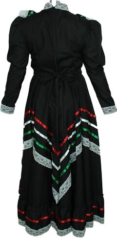 Mexican Traditional Jalisco Dress Vestido Tipico Mexicano Women Size (Women L, Blue) in Saudi Arabia