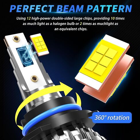 متوافق مع (السنة: 2005 2006 2007 2008) مصابيح Light Toyota Corolla ، 9005 High Beam 9006 Low Beam 9145 Light Light Pulb ، 6500K Bright White Set ، قابس مع Play ، PowerSports Plb - 6 Pack in Kuwait