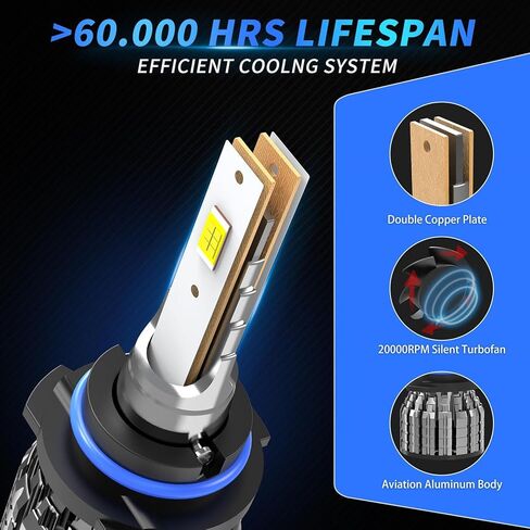 متوافق مع (السنة: 2005 2006 2007 2008) مصابيح Light Toyota Corolla ، 9005 High Beam 9006 Low Beam 9145 Light Light Pulb ، 6500K Bright White Set ، قابس مع Play ، PowerSports Plb - 6 Pack in Kuwait