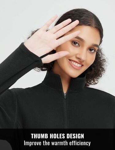 Baleaf Fleece Quarter Zip Pullover Long Sleeve Tops Tops Bold Weathing Gearing Gear مع جيوب سحاب in Saudi Arabia