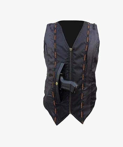 Womens Motorcycle Leather Vest Heavy-Duty Top Grain Cow Hide Classic Biker Style Vest in Saudi Arabia