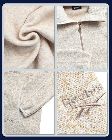 Reebok Womens Jacket - Fleece Lightweight Jackets for Women Sherpa Lined Hood Zip Up Long Womens Sweaters with Pockets in Saudi Arabia