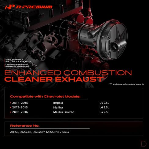 A-Premium Secondary Air Injection Smog Pump Compatible with Chevrolet Malibu 2013-2015, Impala 2014-2015, Malibu Limited 2016-2016, 2.5L in Saudi Arabia