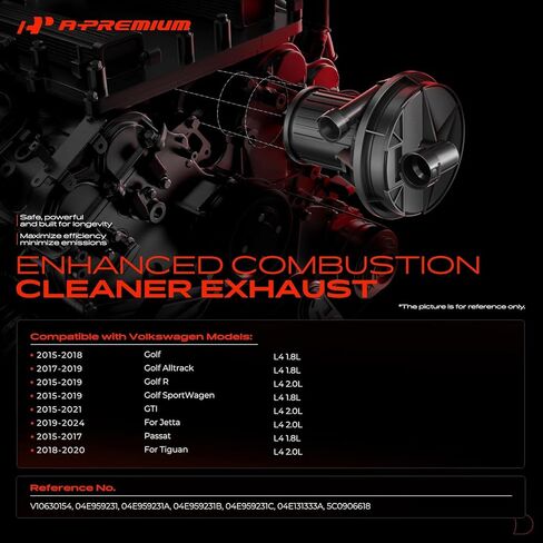 A-Premium Secondary Air Injection Smog Pump Compatible with Volkswagen Jetta 2019-2024, Passat 2015-2017, Golf 2015-2018, Tiguan 2018-2020, GTI 2015-2021, Golf Alltrack R SportWagen in Saudi Arabia