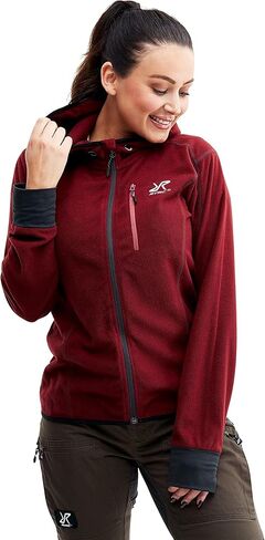 سترة بغطاء رأس للنساء من RevolutionRace، سترة صوفية رائعة للمشي لمسافات طويلة والمغامرات الخارجية in Kuwait