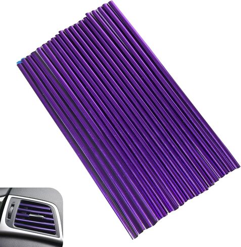 20pcs مخرج تنفيس السيارة ، شريط الديكور التخلص من مكيف الهواء القابل للانحناء ، شرائط Universal Auto Air ، لمعظم المركبات (أحمر) in Kuwait