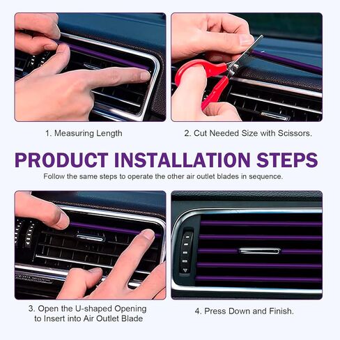 20pcs مخرج تنفيس السيارة ، شريط الديكور التخلص من مكيف الهواء القابل للانحناء ، شرائط Universal Auto Air ، لمعظم المركبات (أحمر) in Kuwait