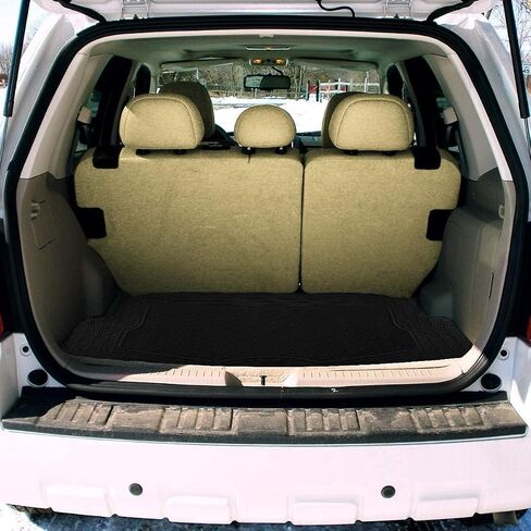 Zonetech All Weather Rubber Semi Pattern Cargo Liner Trunk Floor Mat - Premium Qualit in Saudi Arabia
