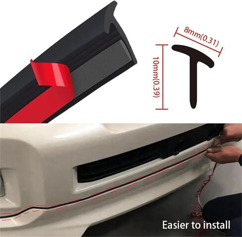 شريط ختم من المطاط للسيارة لشراء Fender Flare Arch صغير مائل T-type Seal Seal Gap Strips حماية مقاومة للماء (5M) in Kuwait
