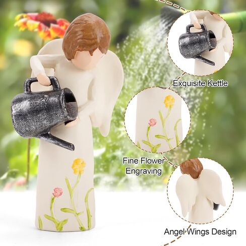 JINGIHE Mother and Son Figurines, Mother Birthday Gifts, Thank You Gifts for Women, Hand-Painted Statues Flowers Gift for Son, New Mom Memorial Day Decorations in Saudi Arabia