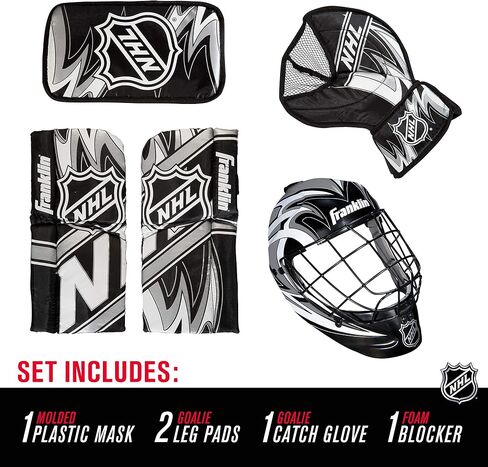 فرانكلين سبورتس 12436 NHL Mini Hockey Goalie Equipment مع مجموعة قناع، قد تختلف الألوان، 4-10 سنوات in Saudi Arabia