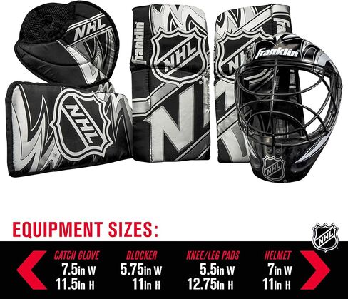 فرانكلين سبورتس 12436 NHL Mini Hockey Goalie Equipment مع مجموعة قناع، قد تختلف الألوان، 4-10 سنوات in Saudi Arabia