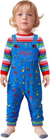 Besserbay Infant Baby Toddler Halloween Outfits Blue Striped Romper Onesie بشكل عام 3-24 م in Saudi Arabia