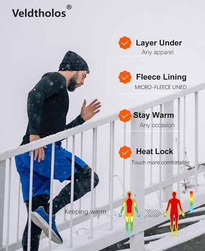 5 Pack Thermal Compression Shirts for Men Fleece Lined Long Sleeve Athletic Base Layer Winter Gear Undershirt Workout Top in Saudi Arabia