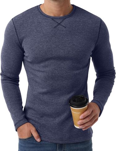 Sailwind Mens Thermal Underwear Long Sleeve Shirts Wool Base Layer Crewneck Top in Saudi Arabia