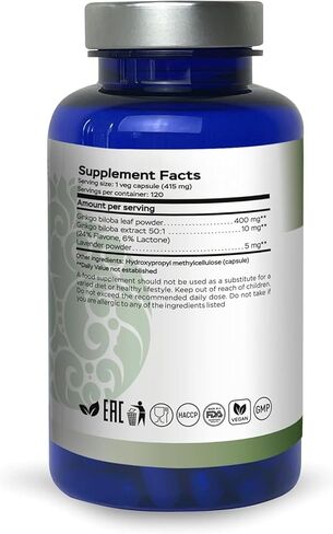 Ginkgo Biloba Natural antioxidant, Anti-Aging 120 Cap in Saudi Arabia