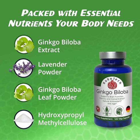 Ginkgo Biloba Natural antioxidant, Anti-Aging 120 Cap in Saudi Arabia