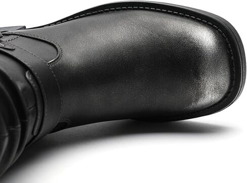 GLOBALWIN مكتنزة منتصف العجل موضة متأنق دراجة نارية السائق العسكرية نمط أحذية قتالية للنساء كعب منخفض in Kuwait