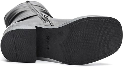 GLOBALWIN مكتنزة منتصف العجل موضة متأنق دراجة نارية السائق العسكرية نمط أحذية قتالية للنساء كعب منخفض in Kuwait