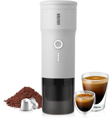 Portable Electric Espresso Machine, Ground Coffee & Capsule, Self-Heating, 20 Bar 12V Mini Car Travel Coffee Maker with 9000mAh Battery-Ideal for Camping, RV, Hiking, Office in Saudi Arabia