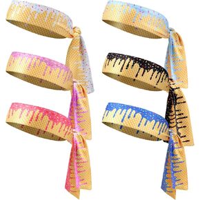 6 PCS Baseball Ice Cream -stripblege tipable tie band bandband ice cream stuff baseball mathics moisture wicking wickout reguout reasable swist swasticband for women men sport in Kuwait