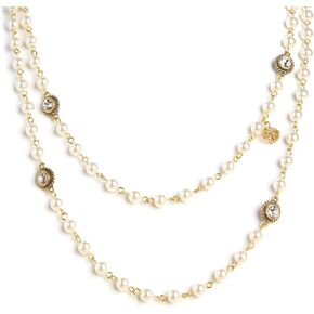 Virgins Saints & Angels 6mm Pearl Crystal Multi-Strand Layered Wrap Necklace for Women, Luxury Fashion Statement Jewelry in Saudi Arabia