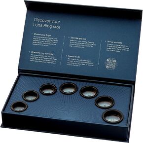 مجموعة حلقة Luna RING SIZE FOR AI SMART RING - لا يوجد اشتراك ، نوم 24 × 7 ، النشاط ، الاستعداد ، الإجهاد وتتبع الحيض ، مدرب الذكاء الاصطناعي ، دقة عالية ، مقاييس الصحة والأداء ، BioHackers in Saudi Arabia