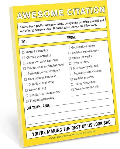 Knock Knock You Good? Nifty Note Pad, Supportive Check-in Memo Notepad, 4 x 5.25-inches in Saudi Arabia
