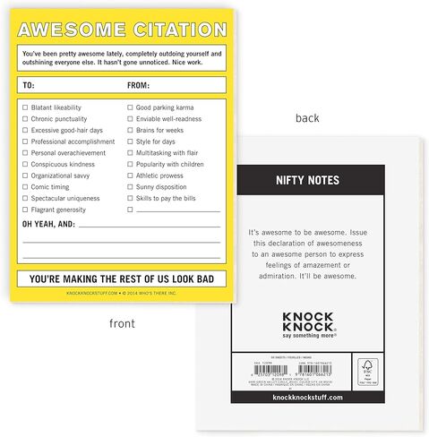 Knock Knock You Good? Nifty Note Pad, Supportive Check-in Memo Notepad, 4 x 5.25-inches in Saudi Arabia