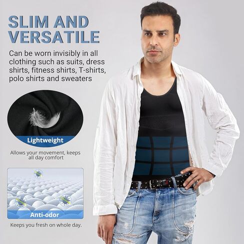 MEETYOO Gynecomastia Compression Shirt Men, Slimming Undershirt Compression Tank Top Mens Shapewear Body Shaper in Kuwait