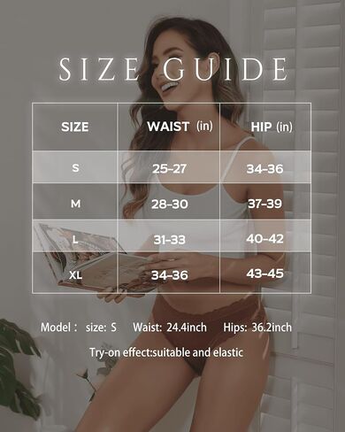 Aijolen Cotton bikini for women Cheeky Panties lace Hipster for Ladies underwear pack womens Soft Stretch Breathable S-XL in Kuwait